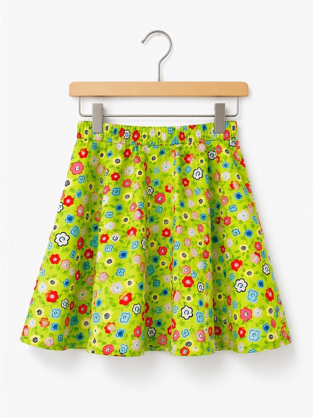 Vintage Y2K N.O.W. Concepts by Coucebra Made in Canada Neon Lime Skirt S 7/8